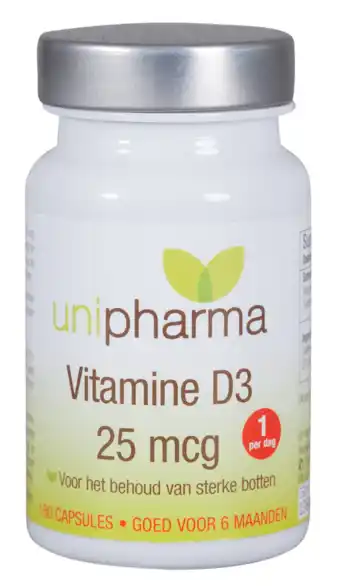 De Online Drogist Unipharma vitamine d3 25mcg capsules 180cp aanbieding