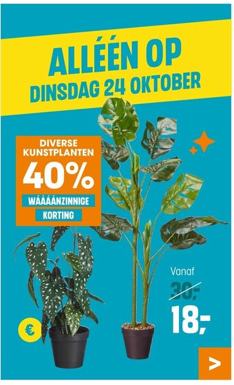 Kwantum DIVERSE KUNSTPLANTEN aanbieding