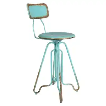 fonQ Dutchbone ovid barkruk - zithoogte 61 cm - oceaan blauw metaal aanbieding