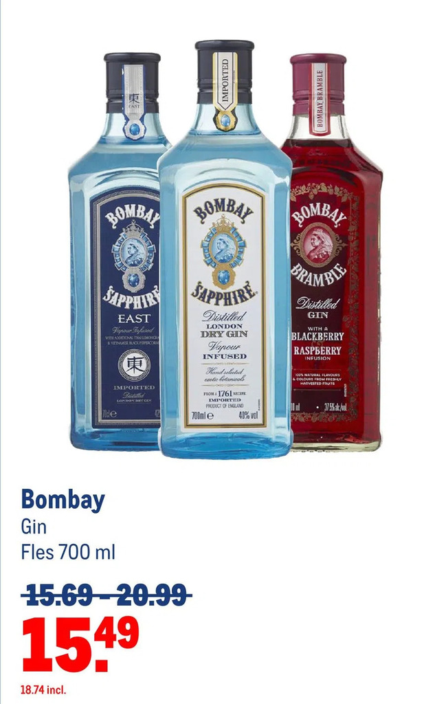 Bombay gin aanbieding bij Makro