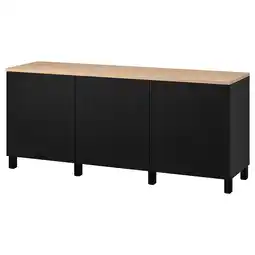 IKEA Bestå opberger met deuren, zwart/lappviken/stubbarp zwart, 180x42x76 cm aanbieding