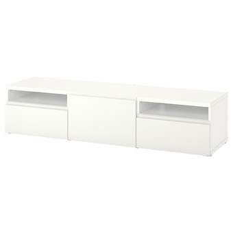 IKEA Bestå tv-meubel met lades en deur, wit/västerviken wit, 180x42x39 cm aanbieding