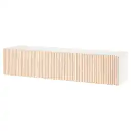 IKEA Bestå tv-meubel met deuren, wit björköviken/berkenfineer, 180x42x38 cm aanbieding