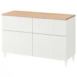 IKEA Bestå opbergcombi met deuren/lades, wit/sutterviken/kabbarp wit, 120x42x76 cm aanbieding