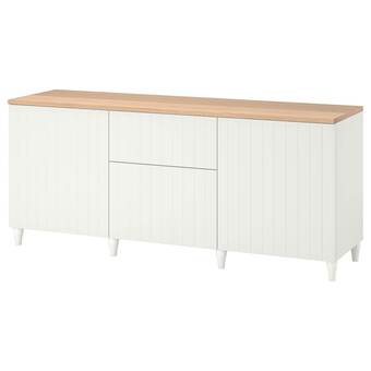 IKEA Bestå opberger met lades, wit/sutterviken/kabbarp wit, 180x42x76 cm aanbieding
