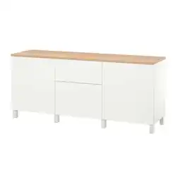 IKEA Bestå opberger met lades, wit/lappviken/stubbarp wit, 180x42x76 cm aanbieding