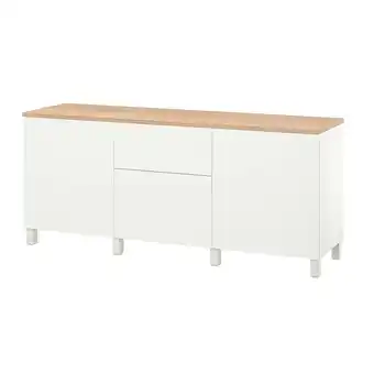 IKEA Bestå opberger met lades, wit/lappviken/stubbarp wit, 180x42x76 cm aanbieding