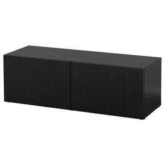 IKEA Bestå kast met deuren, zwartbruin/lappviken zwartbruin, 120x42x38 cm aanbieding