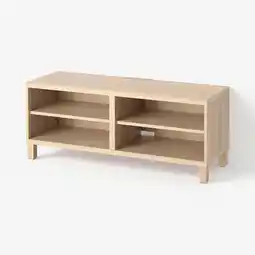 IKEA Bestå tv-meubel, wit gelazuurd eikeneffect, 120x40x48 cm aanbieding