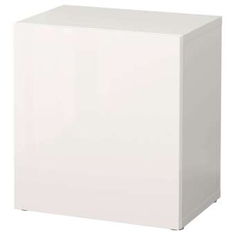 IKEA Bestå kast met deur, wit/selsviken hoogglans/wit, 60x42x64 cm aanbieding
