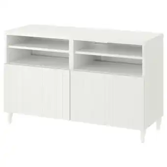IKEA Bestå tv-meubel met deuren, wit/sutterviken/kabbarp wit, 120x42x74 cm aanbieding