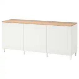 IKEA Bestå opberger met deuren, wit/smeviken/kabbarp wit, 180x42x76 cm aanbieding