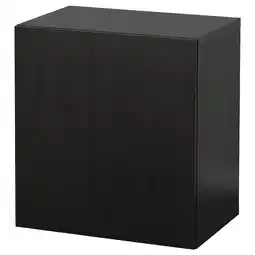 IKEA Bestå kastencombinatie voor wandmontage, zwartbruin/lappviken, 60x42x64 cm aanbieding