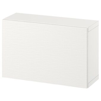 IKEA Bestå kastencombinatie voor wandmontage, wit/laxviken wit, 60x22x38 cm aanbieding