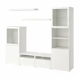 IKEA Bestå / lack tv-meubel, combi, wit, 240x42x193 cm aanbieding
