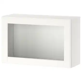 IKEA Bestå kastencombinatie voor wandmontage, wit/ostvik wit, 60x22x38 cm aanbieding