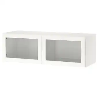 IKEA Bestå kastencombinatie voor wandmontage, wit/ostvik wit, 120x42x38 cm aanbieding