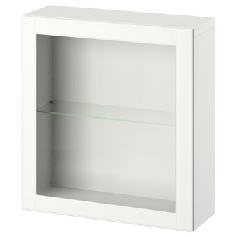 IKEA Bestå kastencombinatie voor wandmontage, wit/ostvik wit, 60x22x64 cm aanbieding