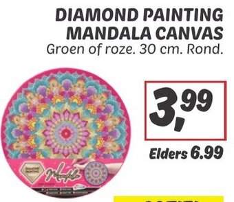 Dekamarkt DIAMOND PAINTING MANDALA CANVAS aanbieding