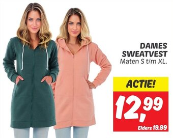 Dekamarkt DAMES SWEATVEST aanbieding