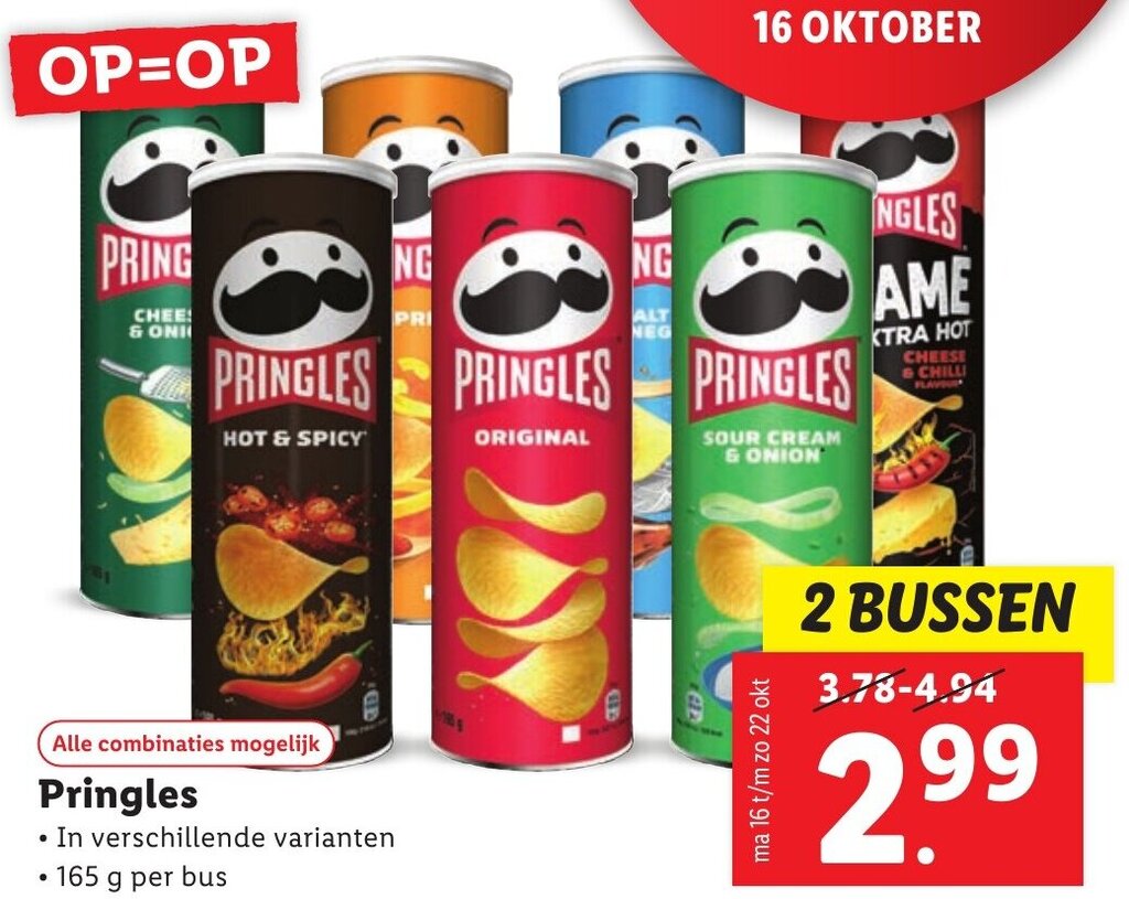 Pringles 165g aanbieding bij Lidl