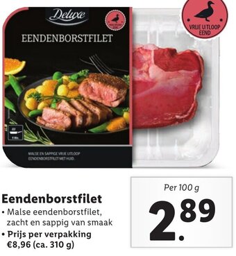 Lidl Eendenborstfilet 100g aanbieding