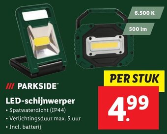 Lidl PARKSIDE LED-schijnwerper aanbieding