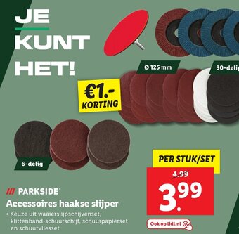 Lidl PARKSIDE Accessoires haakse slijper aanbieding