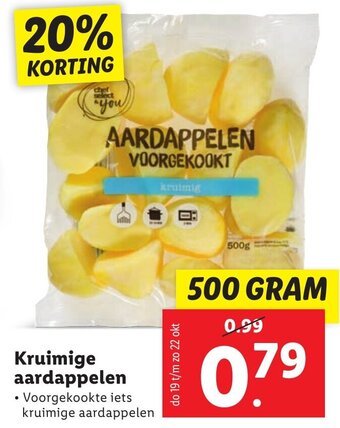 Lidl Kruimige aardappelen 500g aanbieding