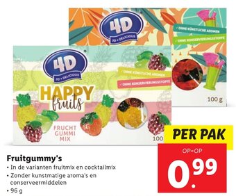 Lidl Fruitgummy's 96g aanbieding