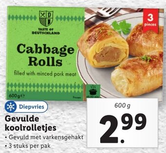 Lidl Gevulde koolrolletjes 600g aanbieding