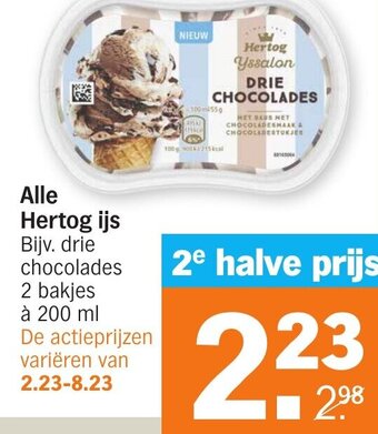 Albert Heijn Alle Hertog ijs aanbieding