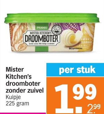 Albert Heijn Mister Kitchen's droomboter zonder zuivel Kuipje 225 gram aanbieding