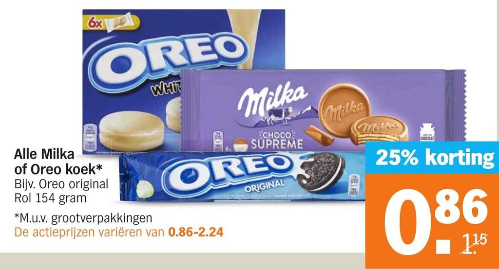 Alle Milka Of Oreo Koek 154g Aanbieding Bij Albert Heijn