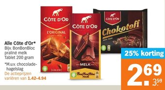 Albert Heijn Alle Côte d'Or 200g aanbieding