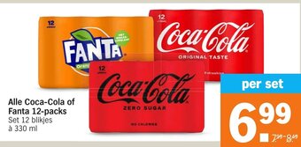 Albert Heijn Alle Coca-Cola of Fanta 12-packs Set 12 blikjes à 330 ml aanbieding