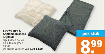 Albert Heijn Strawberry & Applepie kussens of plaids aanbieding