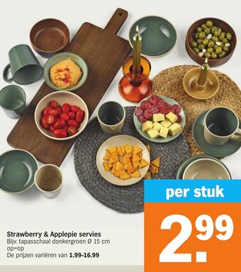 Albert Heijn Strawberry & Applepie servies aanbieding