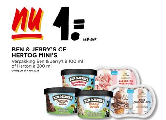 Jumbo BEN & JERRY'S OF HERTOG MINI'S aanbieding