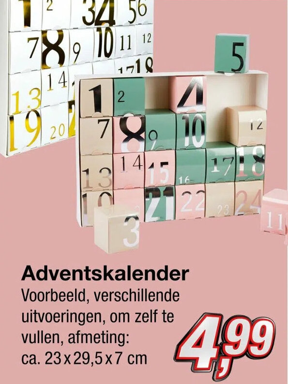 Adventskalender aanbieding bij Kik