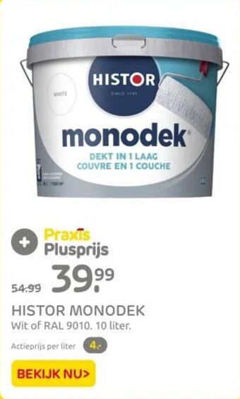 Praxis HISTOR MONODEK 10 liter aanbieding