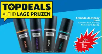 Trekpleister Amando deospray aanbieding