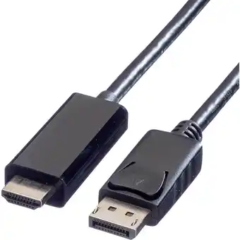 Conrad Value displayport / hdmi adapterkabel displayport stekker, hdmi-a stekker 1.00 m zwart 11.99.5785 afgeschermd displayport-kab aanbieding