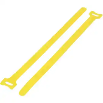 Conrad Tru components tc-mgt-180yw203 klittenband kabelbinder om te bundelen haak- en lusdeel (l x b) 180 mm x 12 mm geel 1 stuk(s) aanbieding