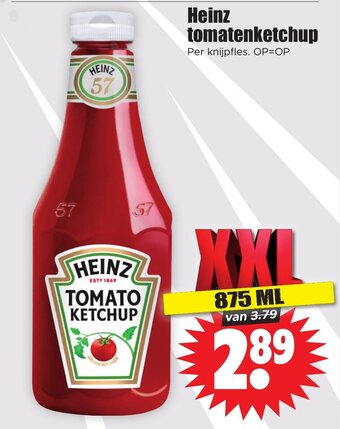 Dirk Heinz tomatenketchup 875 ml aanbieding