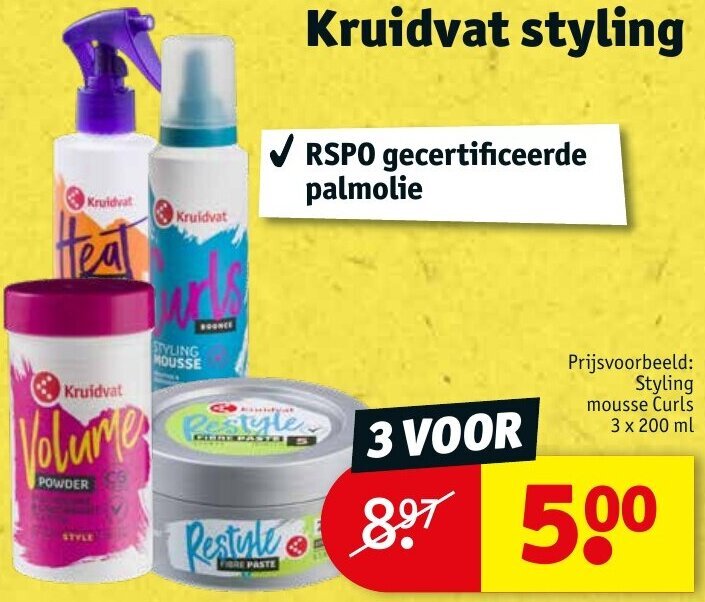 Kruidvat styling aanbieding bij Kruidvat