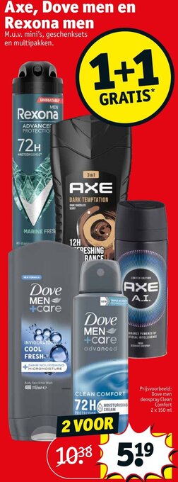 Kruidvat Axe, Dove men en Rexona men aanbieding