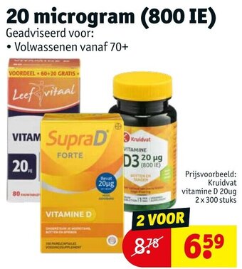 Kruidvat 20 microgram (800 IE) aanbieding