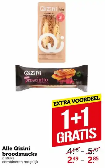 Coop Qizini broodsnacks aanbieding