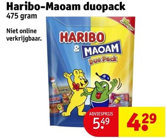 Kruidvat Haribo-Maoam duopack 475 gram aanbieding